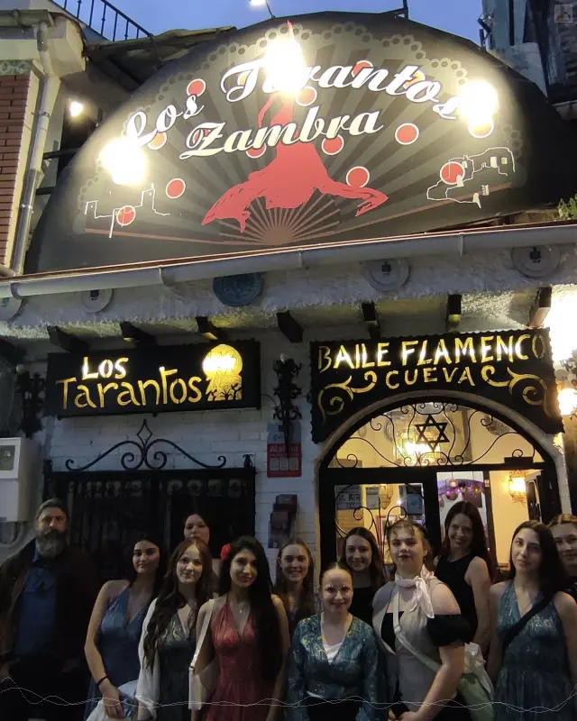 Gruppe vor der Flamenco-Show