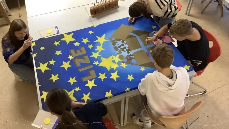 Das Adventskalenderbild entsteht