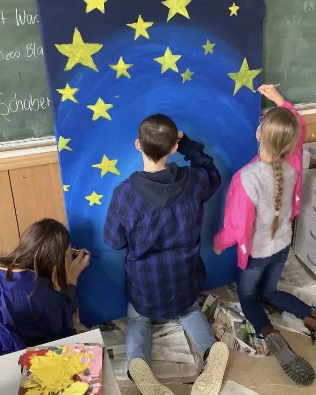 Das Adventskalenderbild entsteht