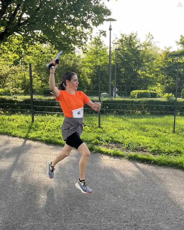 Fr. Giardulli whrend des Laufs