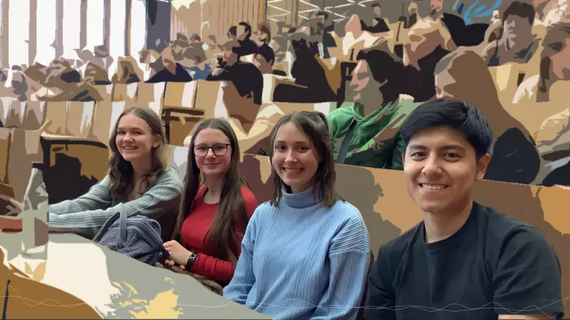 Unsere mutigen 4 im Hörsaal