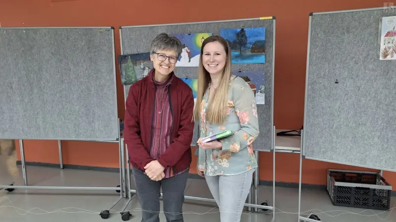 Frau Gut und Kunstlehrerin Frau Jger